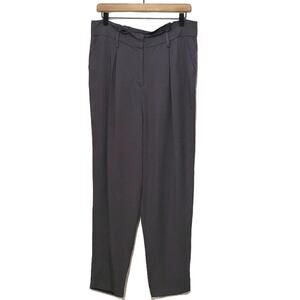 Socialite Gray Pleated High Rise Trouser Pants Workwear Office Casual Career L